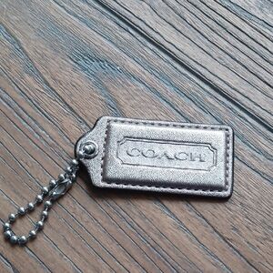 Coach Matallic Gold Color Keychain Tag